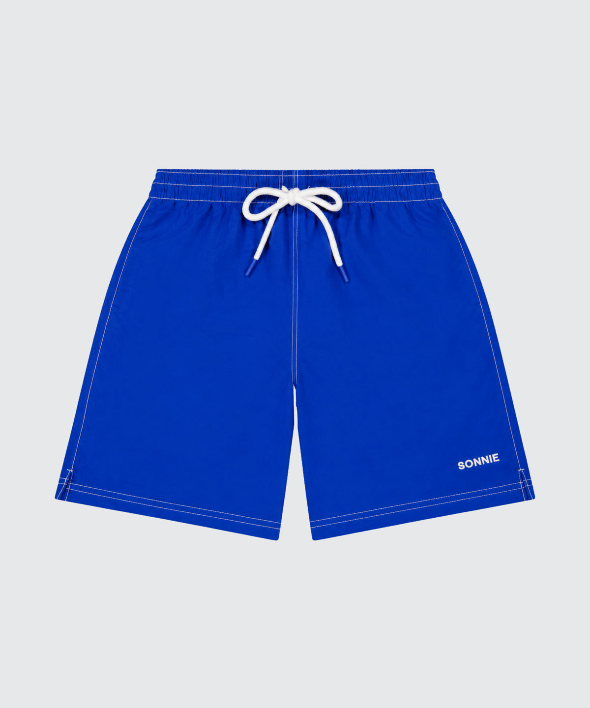 SONNIE Nylon Sports Shorts in Cobalt Blue with contrast stitching