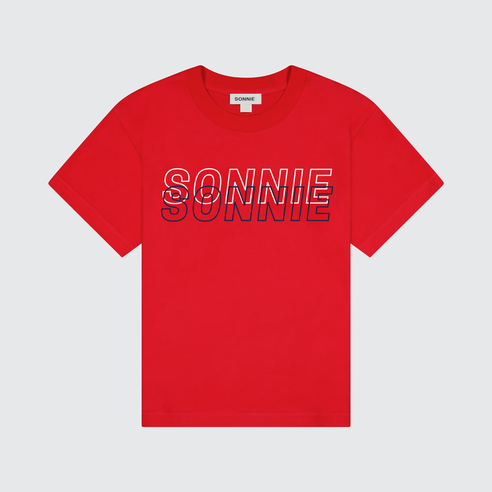 DOUBLE VISION TEE - TEAM RED