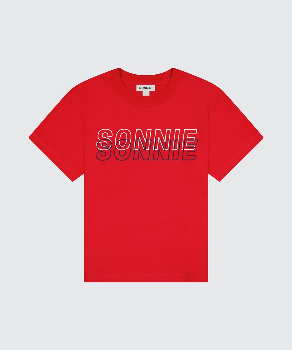 DOUBLE VISION TEE - TEAM RED