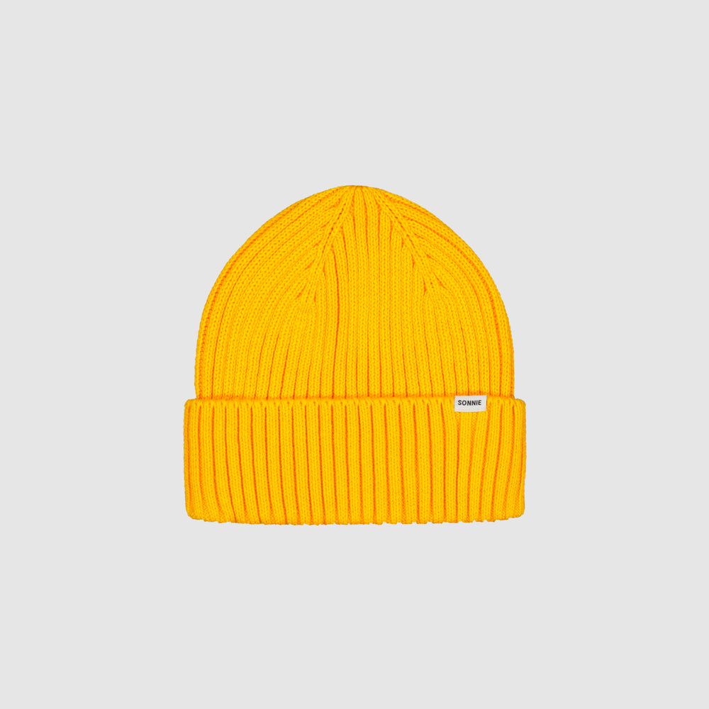 Cotton Knit Beanie - Marigold