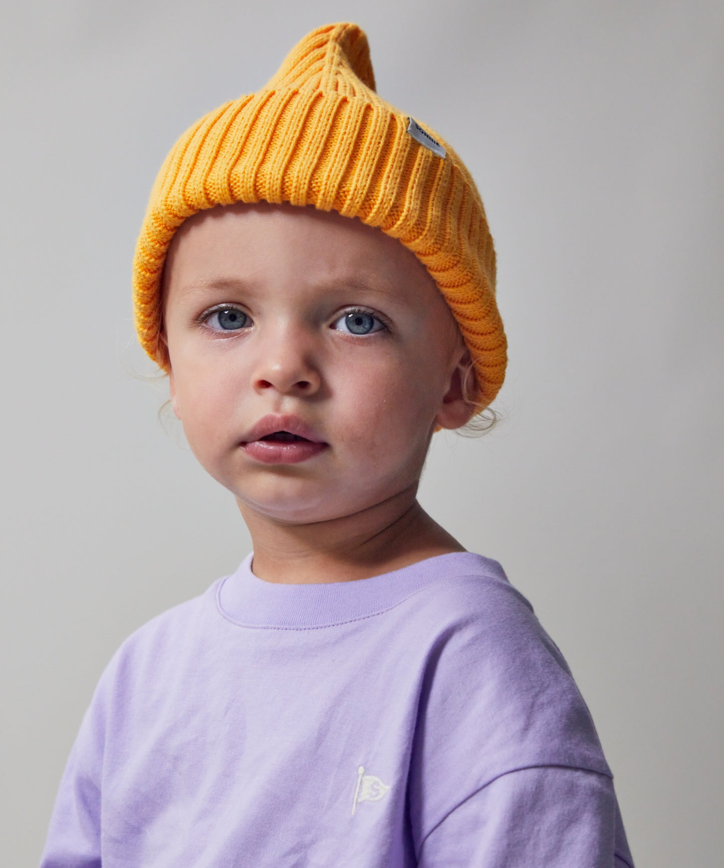 Cotton Knit Beanie - Marigold