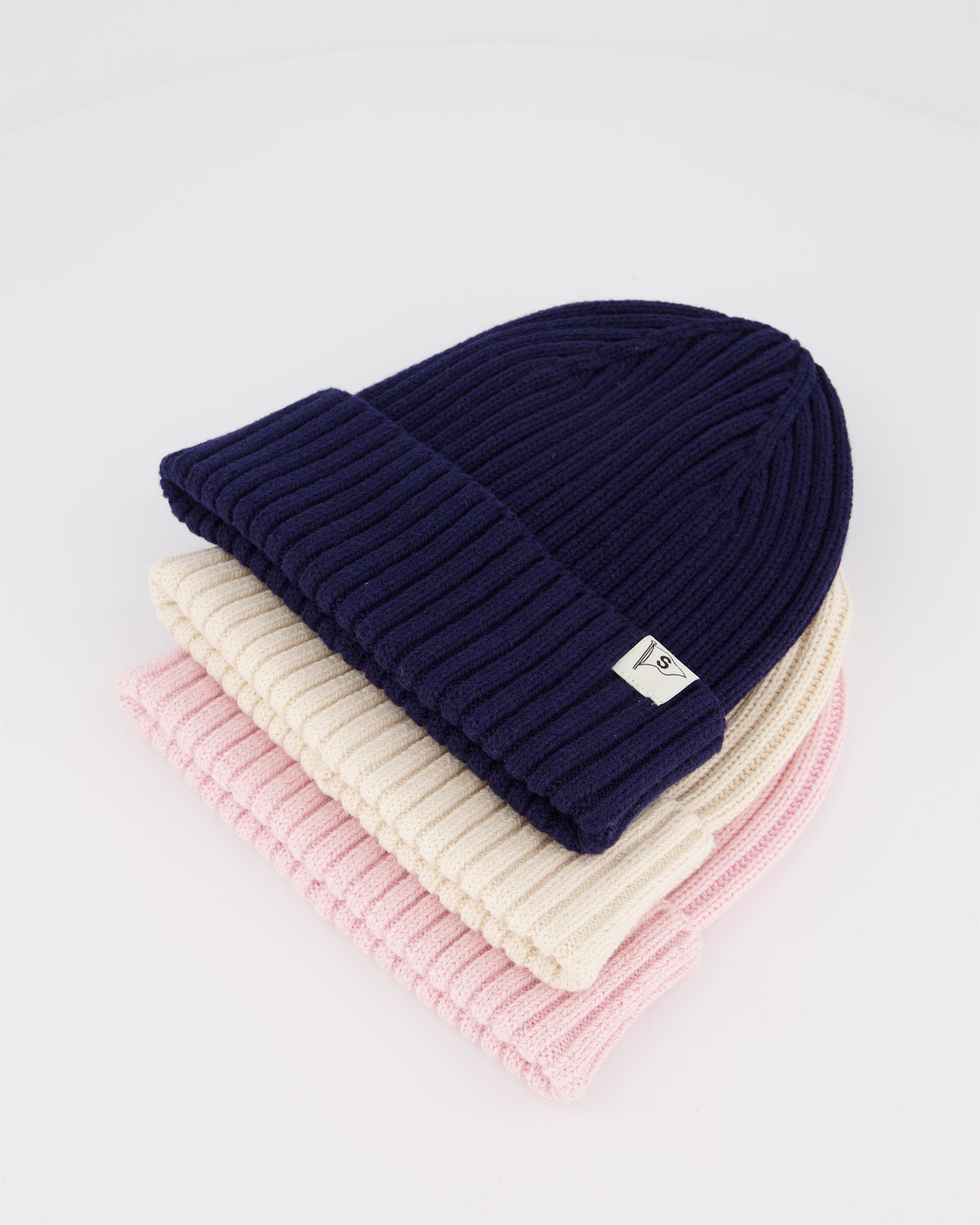 Cotton Knit Beanie - Navy