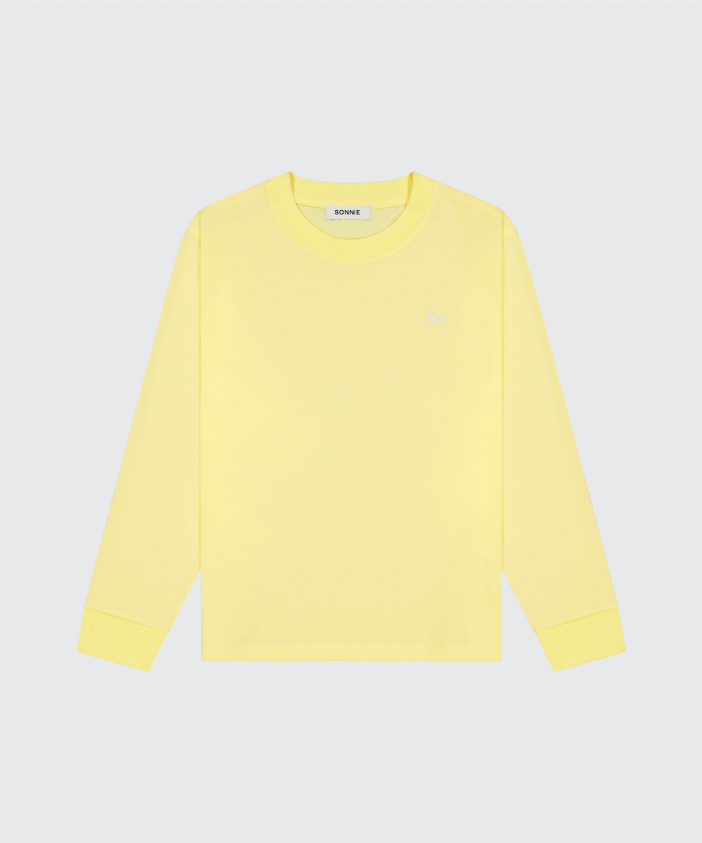 Marlo Flag LS Tee - Lemon